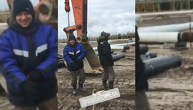 "Вот почему женщины живут дольше": рабочие превратили экскаватор в карусель