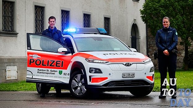 Полицейских пересадили на электрические Hyundai Kona