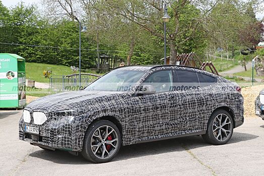 Новый BMW X6 M60i 2023 замечен на новых шпионских фото во Франции и Германии