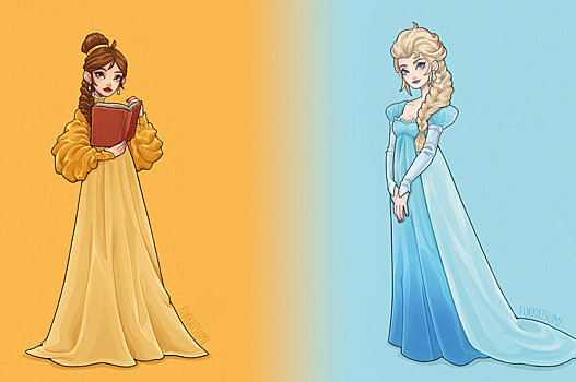 Принцесс Disney нарядили в прелестные винтажные платья