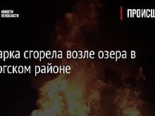 Иномарка сгорела возле озера в Выборгском районе