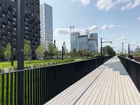Пешеходная набережная возле ЖК "Береговой" открылась на западе Москвы