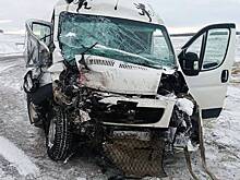 Микроавтобус с 12 пассажирами столкнулся с фурой в российском регионе