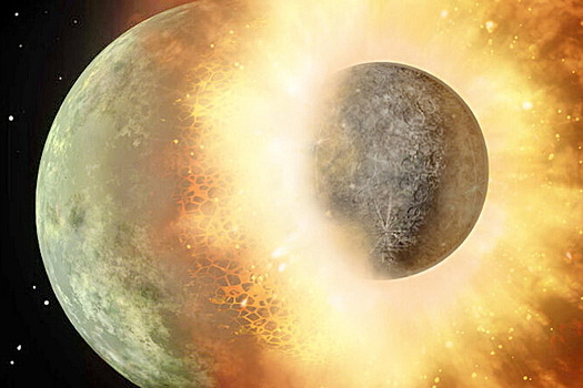 Названа родина планеты Тейя, врезавшейся в Землю 4,5 млрд лет назад