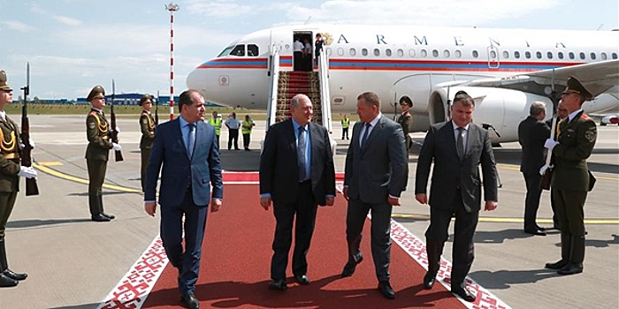 Президент Армении А. Саркисян прибыл в Беларусь