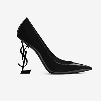 Объект желания: туфли с каблуком в виде лого Saint Laurent