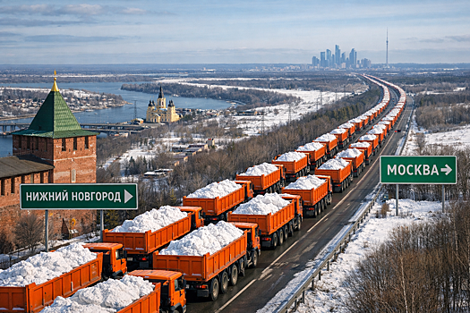 От Нижнего до Москвы: как выглядит 1,6 млн кубометров снега