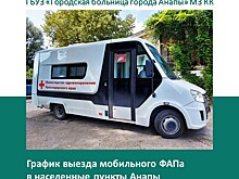 Мобильный ФАП Анапы приедет в села (график выездов)