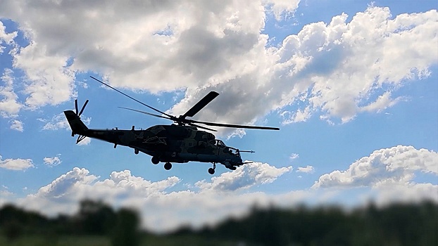 Экипаж Ми-35М уничтожил позиции украинских боевиков в зоне СВО