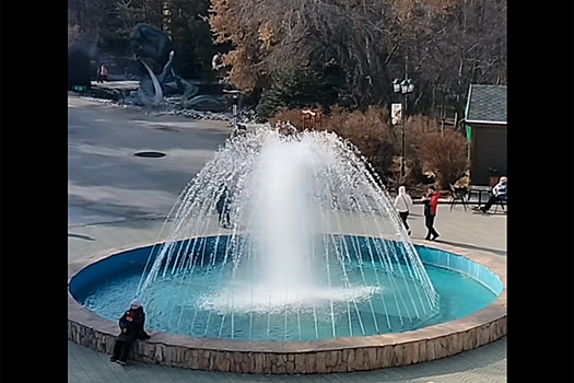 В зоопарке Новосибирска запустили первый в городе фонтан