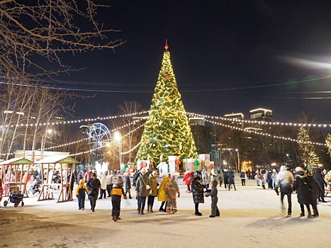 В Рязани начали устанавливать елку на площади Ленина