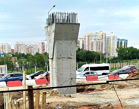 В Самаре видеоблогер снял с высоты строительство развязки на улице Ново-Садовой