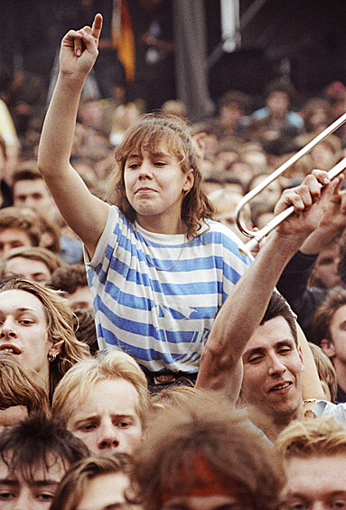 Во время фестиваля «Монстры рока» в Тушино, 28 сентября 1991 года