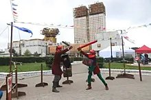 «Рыцари» из «Эпохи». В Гагаринском районе продолжается фестиваль уличных активностей