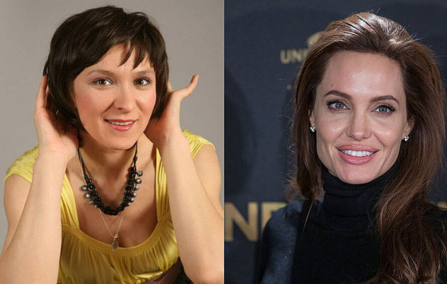 Олеся Железняк (44 года) и Анджелина Джоли (43 года)
