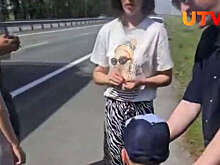 В Башкирии на видео попал четырехлетний ребенок, которого нашли на трассе