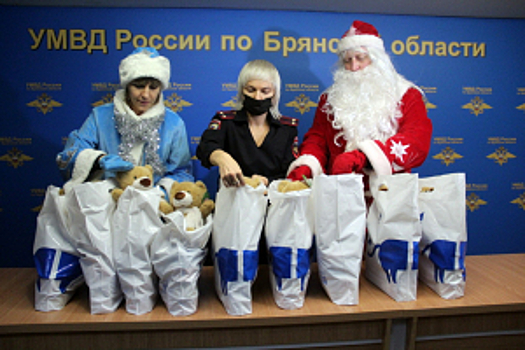 В Брянской области «Полицейский Дед Мороз» поздравил детей с наступающим Новым годом