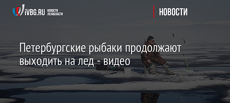 Петербургские рыбаки продолжают выходить на лед - видео