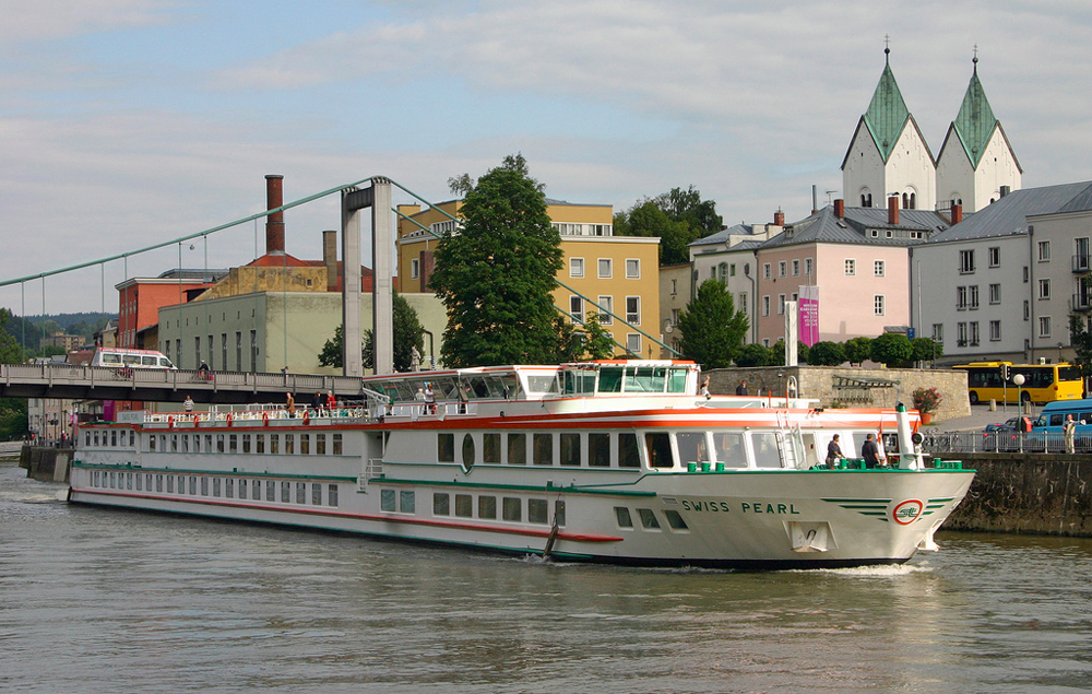 Набережная Дуная, Пассау, Бавария, Германия, Европа