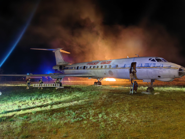 В аэропорту Курумоч прошли учения аварийно-спасательной команды