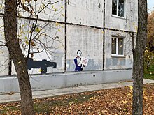 В Ижевске на стене дома появился рисунок Надежды Дуровой