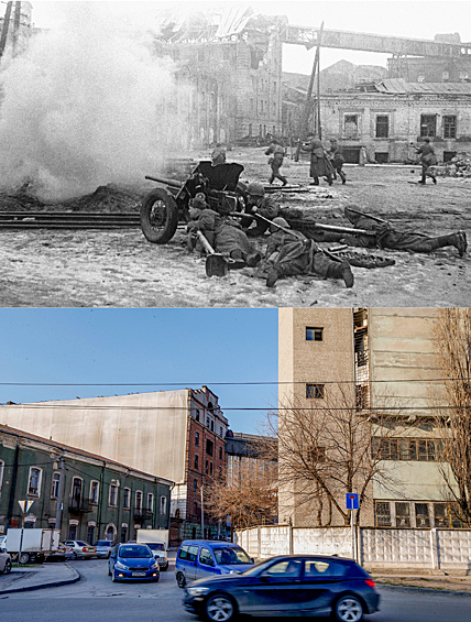 Советский Союз. Ростов-на-Дону. Бой в районе вокзала города, 1943 год. /Россия. Ростов-на-Дону. В районе городского вокзала.