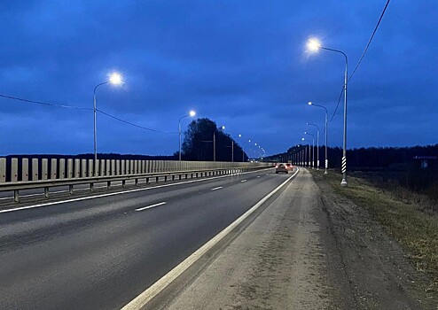 На федеральной автодороге Р-22 «Каспий» в Тамбовской области модернизировали освещение