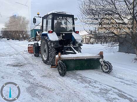 Более 120 человек и 36 единиц спецтехники задействованы в уборке снега в Оренбурге