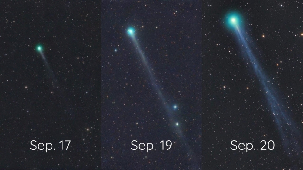 Яркая комета C/2025 A6 (Lemmon) уже видна в бинокль