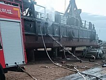 В Челнах пожар на плавучем кране произошел из-за нарушений при сварке