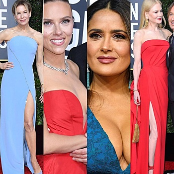 Роскошные образы знаменитостей и платья с вырезами на Golden Globe Awards 2020