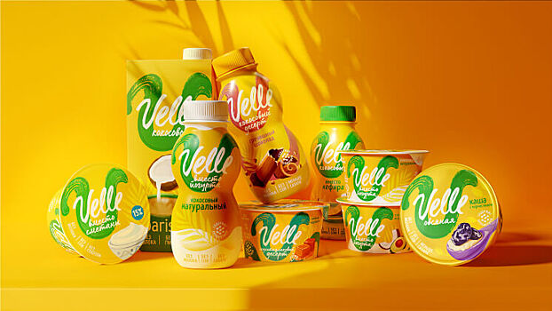DDVB разработало визуальный стиль для бренда альтернативной молочной продукции Velle