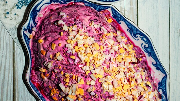 Рецепт сельди под шубой со сметанно-горчичной заправкой