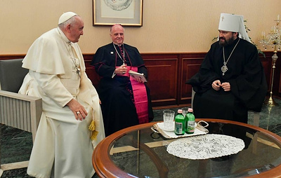 Митрополит Иларион рассказал Папе Римскому о жизни епархии РПЦ в Венгрии