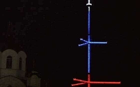 Сегодня на телемачте Оренбурга включат праздничную подсветку