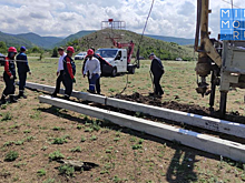 В Карабудахкентском районе идет замена 76 опор воздушной линии электропередач