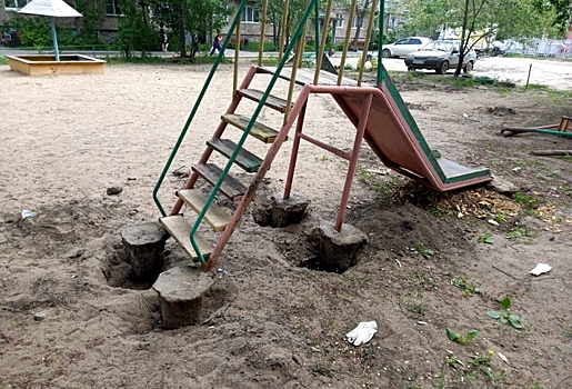 Сломанные качели, торчащие гвозди: ️В Омской области более 100 детских площадок и аттракционов оказались с ...