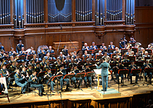Центральный военный оркестр выступил в Большом зале Московской государственной консерватории имени П.И.Чайковского