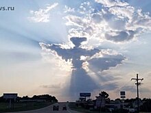 В Техасе образовался ангел из облаков