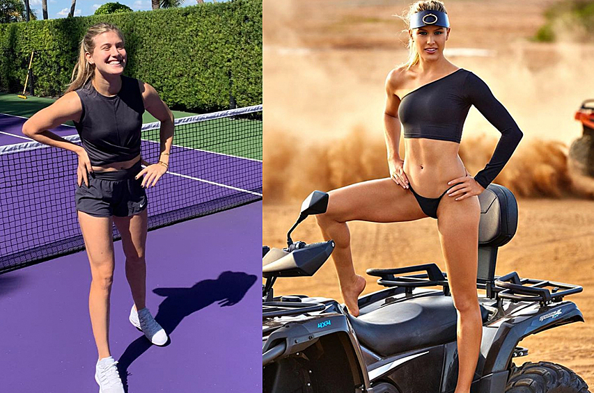 Канадка Эжени Бушар пока устроила фотосессию на квадроцикле. Канадская теннисистка, кстати, благодаря выходу в полуфинал турнира в Люксембурге во второй половине октября вернулась в топ-100 и попадёт в основную сетку Australian Open – 2019