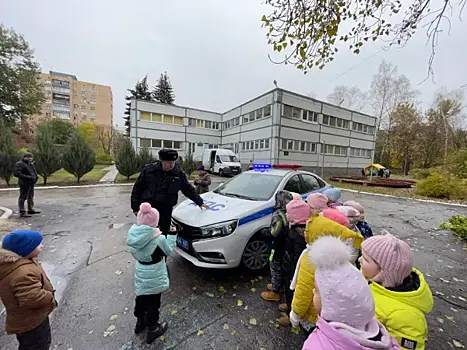 В детских садах Тольятти сотрудники ГИБДД учат малышей правилам безопасности на дорогах