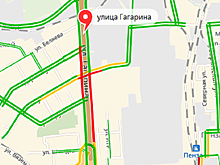 Утром пензенцы теряют время в пробке на улице Гагарина