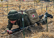 Женские национальные сборные - участники международных соревнований «Военно-медицинская эстафета» выполнили упражнение по стрельбе из штатного оружия