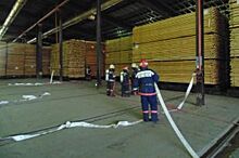 На Лесосибирском ЛДК №1 проводят тренировки по тушению пожара и эвакуации