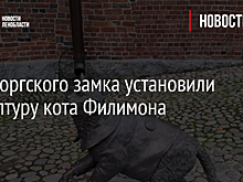 В Выборгском замке установили скульптуру музейного кота Филимона