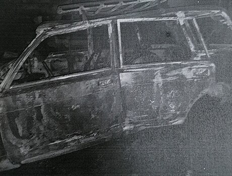 В Курске во время ремонта сгорел автомобиль
