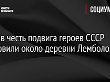 Стелу в честь подвига героев СССР установили около деревни Лемболово