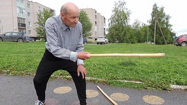82-летний вологжанин победил в состязании по городошному спорту на Спартакиаде ветеранов и пенсионеров