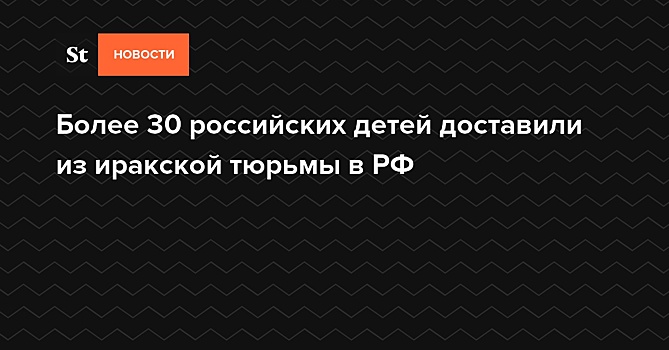 Более 30 российских детей доставили из иракской тюрьмы в РФ