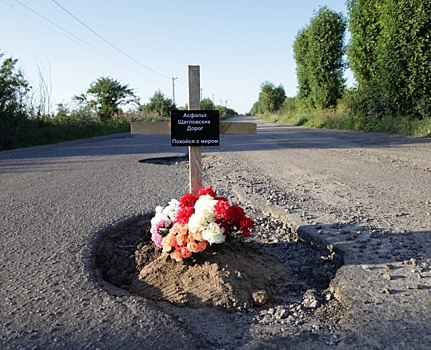 В Ленобласти активисты «похоронили» асфальт